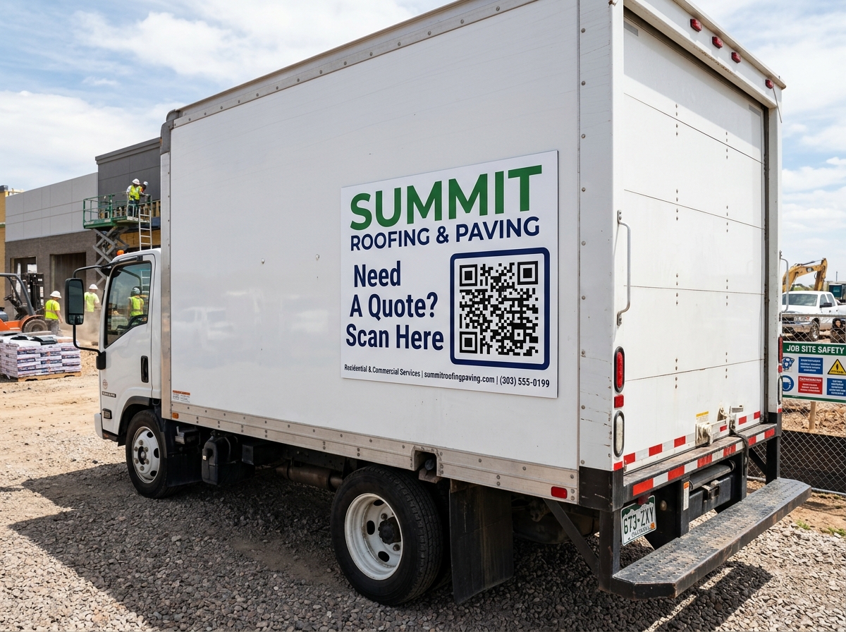 Box Truck Magnetic QR Placard